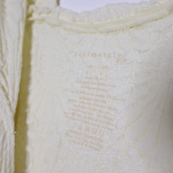 INTIMATELY NEW Free People Love Letter Cami Ivory Cropped Top Women's M-L - Picture 9 of 11